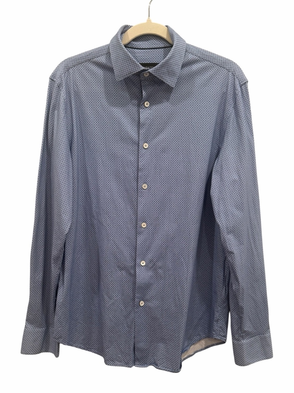 Bugatchi Shirt Mens Medium Performance 8 Way Stretch Button Up Preppy